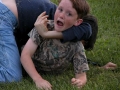 Daniel and Timothy Wrestling